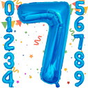 Sekat 数字 バルーン 40インチ ブルー ナンバーバルーン 誕生日 風船 バースデー 飾り アルミ風船 ハッピーバースデー 結婚式パーティー 記念日 ウェ...