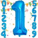 Sekat 数字 バルーン 40インチ ブルー ナンバーバルーン 誕生日 風船 バースデー 飾り アルミ風船 ハッピーバースデー 結婚式パーティー 記念日 ウェ...
