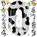 Sekat 数字 バルーン 40インチ ブラック(乳牛色) ナンバーバルーン 誕生日 風船 バースデー 飾り アルミ風船 ハッピーバースデー 結婚式パーティー ...