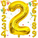 Sekat 数字 バルーン 40インチ ゴールド ナンバーバルーン 誕生日 風船 バースデー 飾り アルミ風船 ハッピーバースデー 結婚式パーティー 記念日 ウ...