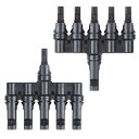 FUSHUI MC4コネクター ソーラーパネル並列用 T字型MC4コネクター 並列用コネクター MMF+FFM Y字型コネクター ソーラーパネル間の並列接続用 ソーラーパネル5枚並列接続専用 1 to 5並列コネクタ(M/FFF+F/MMM)太陽光パネル専用 Y/T型並列MC4コネクター