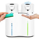 NEICOOK ソープディスペンサー 泡 液体 自動 【2025最新昇級 ダブルヘッドオートディスペンサー】800ml 吐出量4段階調 電池残量表示 壁掛け 卓上 ハンドソープ 自動 0.1秒反応 TYPE-C充電式 IPX6防水 食器洗剤ボトル 手洗い/家庭/洗面所/キッチン/病院などに適用(液体+泡