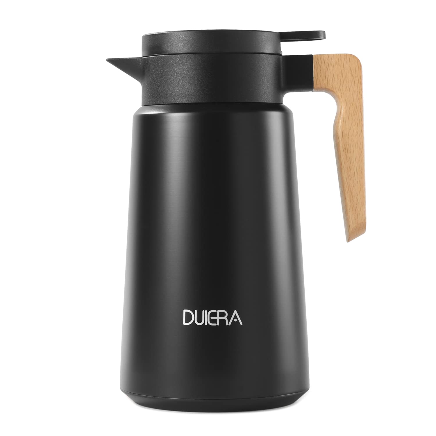 【送料無料】DUIERA1.8リットル魔法瓶ポット保温保冷ポット1800mlポットおしゃれなポットステンレスティーポット保冷ティーポット卓上ポット木製のハンドル...