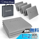 Rondofy ヨガマット 折りたたみ 6mm トレーニングマット 折り畳み 持ち運びに便利 エクササイズマット フィットネス ピラティス ヨガマット 人気 収納袋付き (グレー)