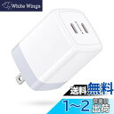 ANNIBER iphone16 USB Type C 急速充電器 (USB-C) 充電器 タイプC アダプタ【PSE認証済/PD?PPS対応 40W/2ポート】usb-c充電器 アイフォン充電器 AC充電器 USB タイプc コンセント小型 Type-C ポート用 PD充電器 iPhone 15/14/13/12シリーズ、iPad pro、Pixel、Galaxy S2(2)