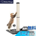 PAWZ Road 猫 爪研ぎ 全面麻紐 爪研ぎポール 棒 高い 縦型 猫の爪研ぎ サイザル麻紐 人気 シンプル 大型 交換 別売り可能 爪とぎキャットタワー スリム 広い土台 安定 おもちゃ 省スペース ガリガリ バリバリ - 高さ64cm グレー