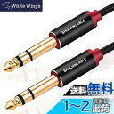 SHULIANCABLE 6.35mm ギター ケーブル, 標準プラグ オス-オス ミキサー ギター アンプ スピーカー等の接続用 (1M)