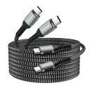 【送料無料】aceyoon USB C ケーブル 3M 2本 Type C ストレート 長い 充電コード PD 最大 100W 急速充電 タイプC 3メートル 480Mbps データ同期 CtoC オス-オス for iPhone16 シリーズ for Galaxy などのUSB-C スマホ/タブレット/ノートPCに対応 USB Type C Cable