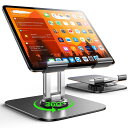 LISEN iPad スタンド タブレット iPad mini 角度自由調整 タブレットスタンド 卓上 折り畳み iPadスタンド アルミ合金製 タブレットホルダー 滑り止め モニタースタンド 安定性拔群 置き台 テーブル 2024人間工学設計 iPad 10世代iPad Air iPad mini/iPadPro/Fire hd/Ki