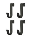 【送料無料】harukita フック ドアフック S字フック ゴミ袋ハンガー 引っ掛けフック ドアハンガーフック 取付け簡単 4個セット ブラック