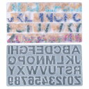 【送料無料】IOLOYU レジン シリコンモールド シリコンモールド レジン 型 セット アルファベット シェイカーモールド モールド シェイカー レジン 透明フィルム DIY ハンドメイド キーキャップ アクセサリー イヤリング キャンドル パーツ作成 装飾 再利用可能 (A)