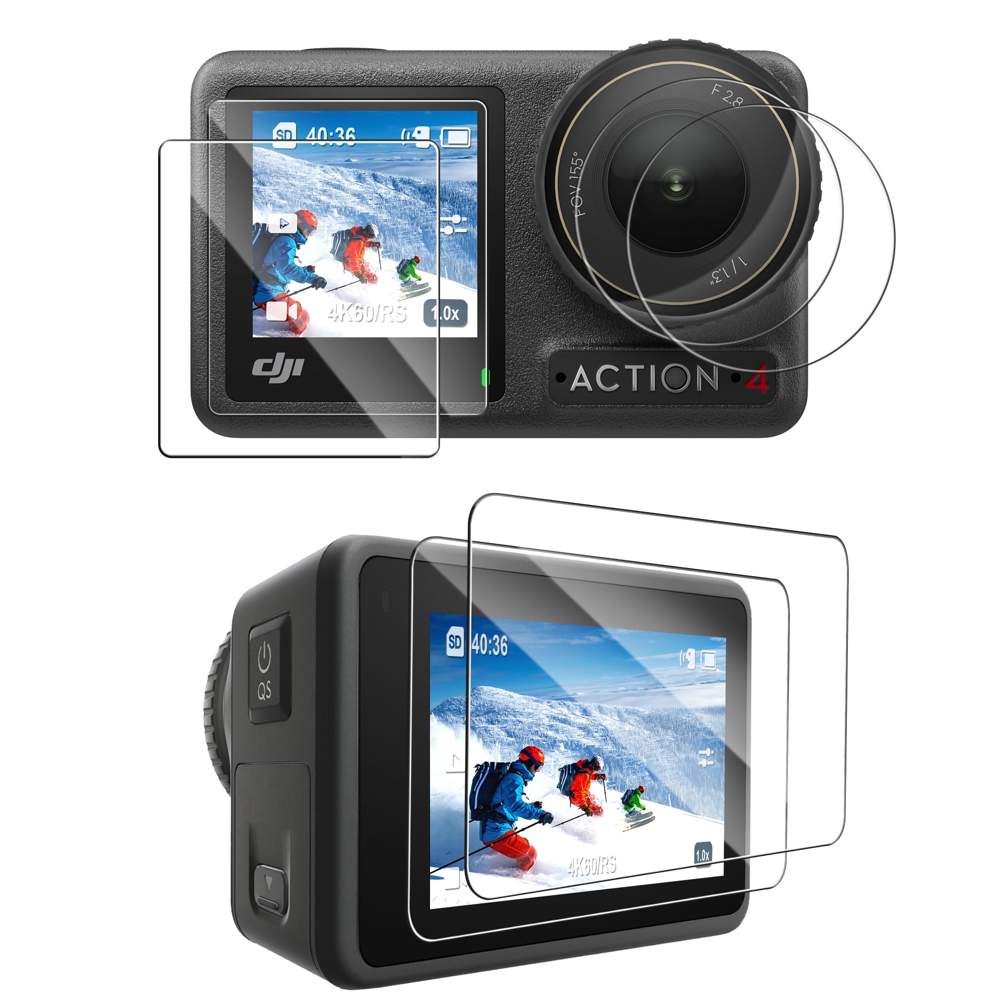 【送料無料】CYNOVA フィルム DJI Osmo Action 4 (6枚セット) カメラ レンズ保護フィルム日本旭硝子素材 Osmo Action 4 用液晶保護フィルム DJI Osmo Action4 保護フィルム 向けの 保護フィルム 超透明 指紋防止