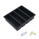 【送料無料】Itisyou 製氷皿 長方形 氷 製氷皿 大きい氷長方形 シリコーン 長い氷型 製氷皿 ハイボール 氷 氷作る容器 (ブラック)