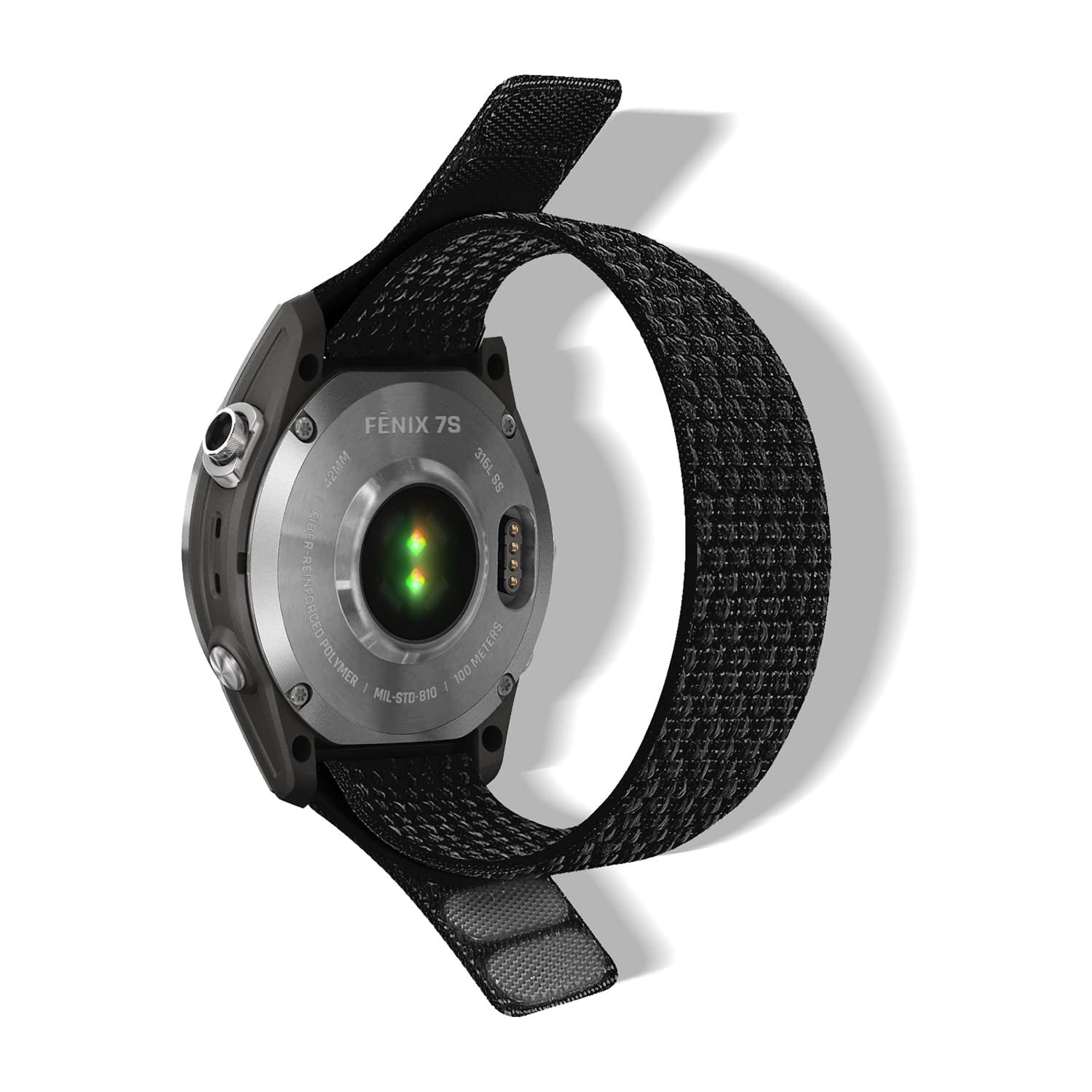 【送料無料】[HeeNia] QuickFit 22mm 対応バンド Garmin Descent G2/Garmin Tactix 8 47mm/Fenix 8 47mm/Fenix E 47mm/Fenix 7 Pro Solarスポーツバンド ナイロン交換バンド軽量 ガーミン ベルトFenix 7 Pro/7/6/5/6 Pro用 (ブラック)