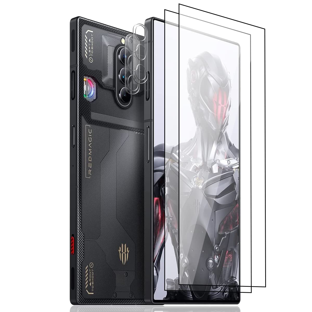 【送料無料】【4枚セット】For Nubia Redmagic 8 Pro ガラスフィルム(2枚) + カメラフィルム(2枚) AnnhanT 保護フィルム 旭硝子素材採用 全面保護 貼り付け簡単 指紋防止 気泡防止 硬度9H 高透過率 飛散防止 Redmagic 8 Pro フィルム 対応