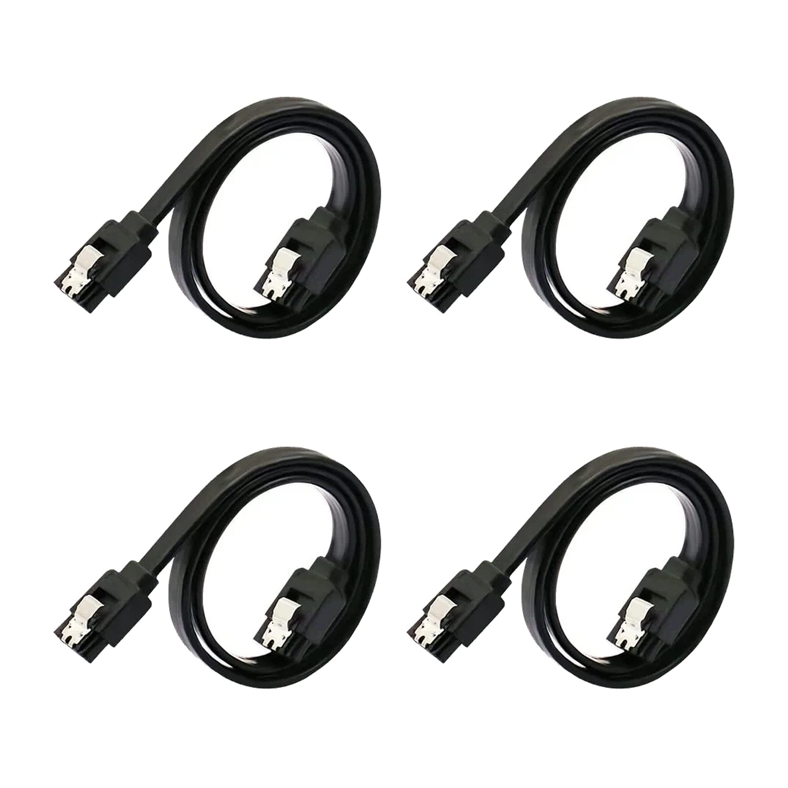 【送料無料】SATA ケーブル 0.5m （ストレート型）Suptopwxm Sata3 ケーブル 4本セット 6 Gbps対応 ラ..