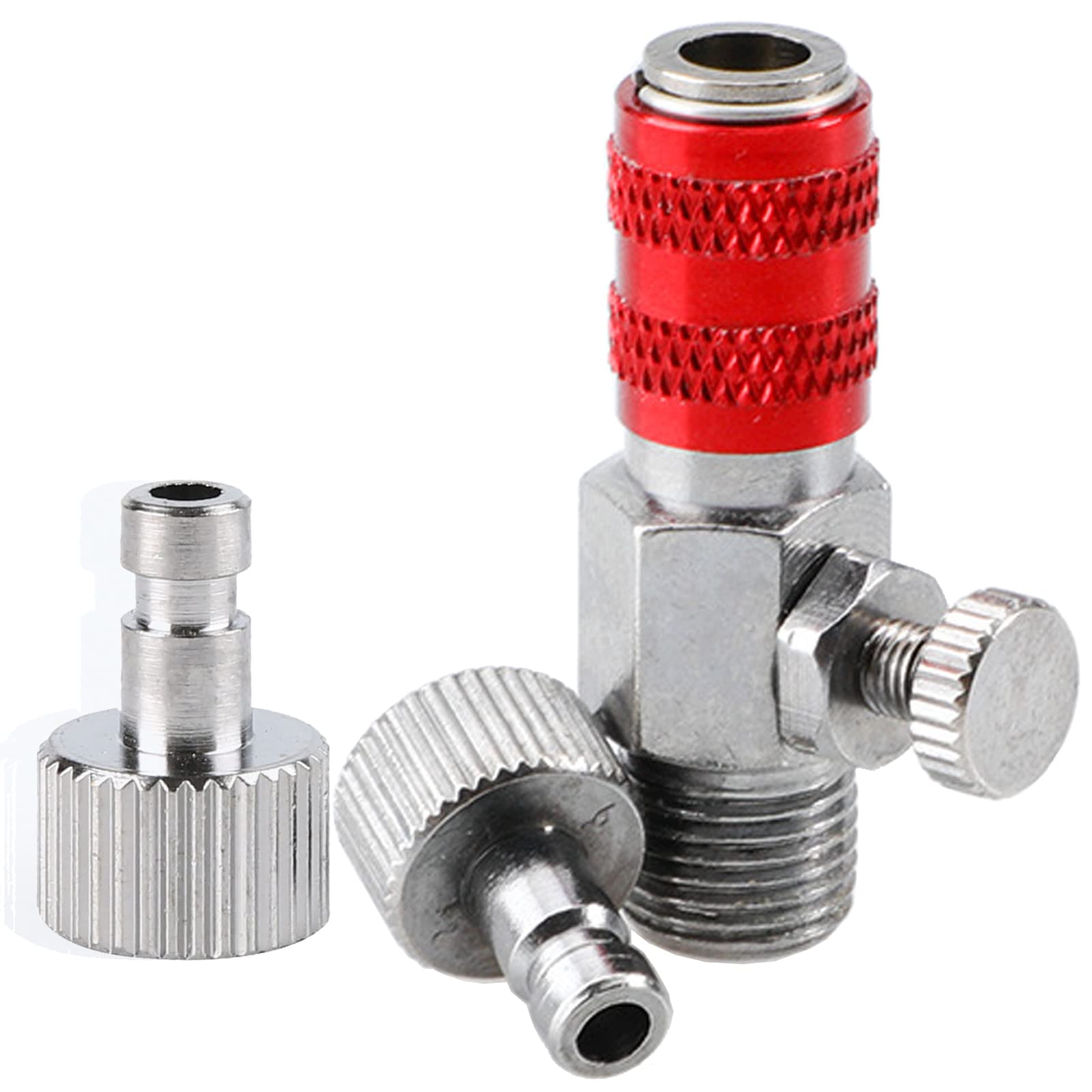 【送料無料】EUSTACEエアブラシ クイックジョイント エアー調整付きクイックジョイント ジョイントセッ..