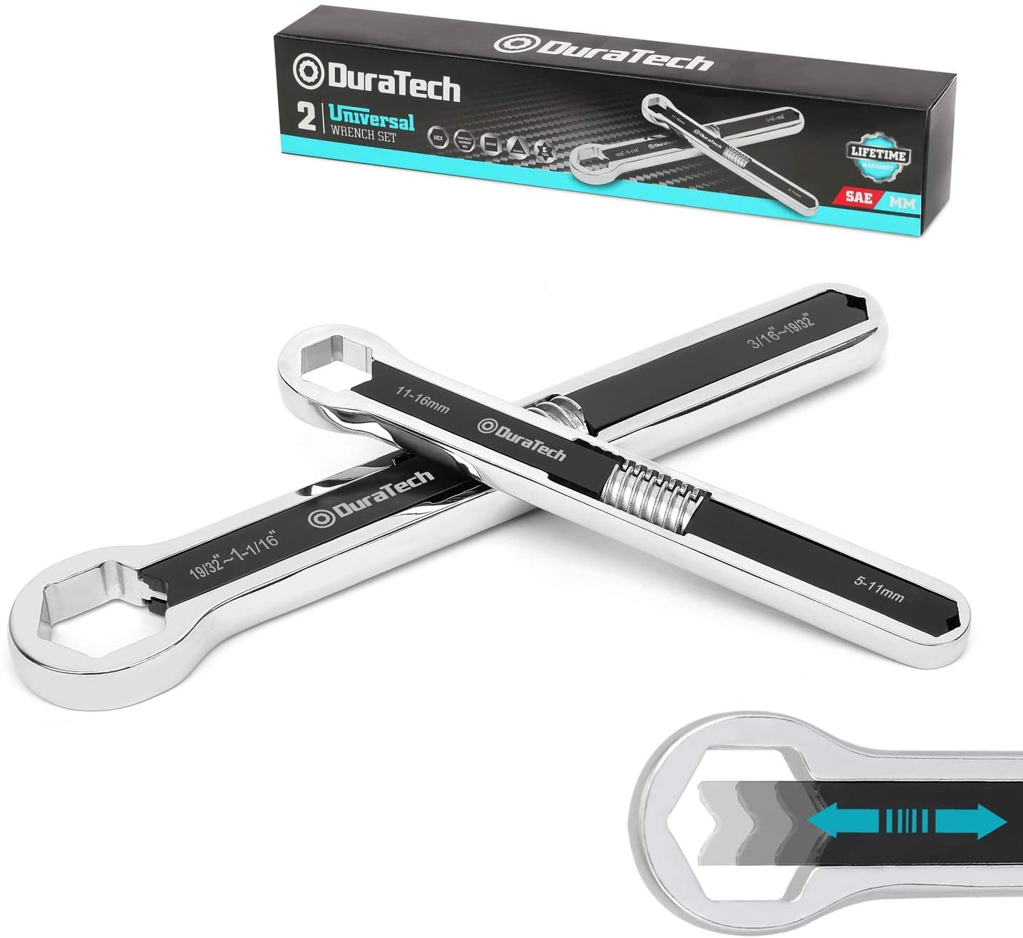 【送料無料】DURATECH 万能レンチ ユニバーサルレンチ 多機能レンチ スパナ レンチ 両用ヘッド 多機能 ..
