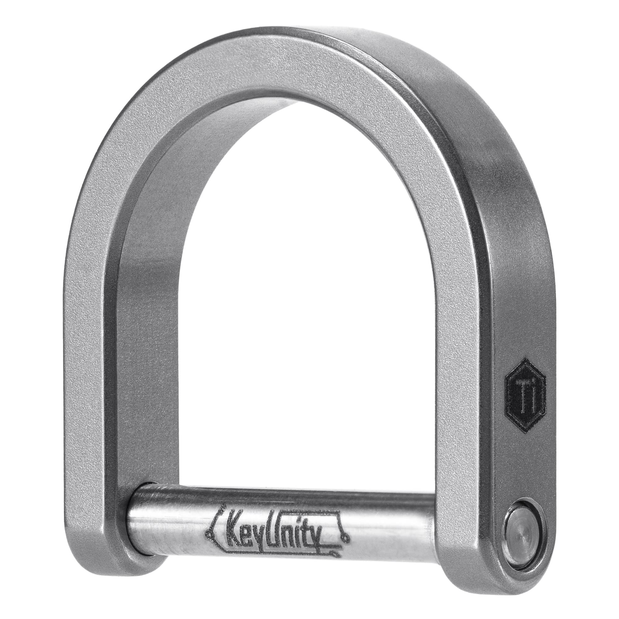 【送料無料】[KeyUnity] KA17チタンキーリング Dリングキーホルダー 軽量 Dタイプ 車のカギ DIYキー収..