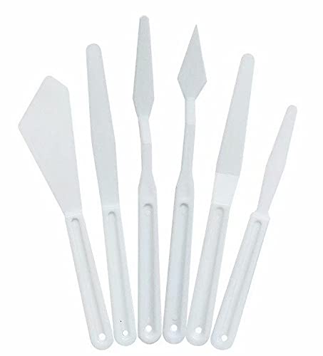 【送料無料】RICISUNG パレットナイフ ペインティングナイフ 油絵ナイフ 白いプラスチック12ピースセット油絵、アクリル絵の具、絵画用パステルナイフ 12...