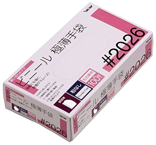 【送料無料】川西工業 ビニール使いきり手袋 粉なし 100枚入 #2026 クリア L