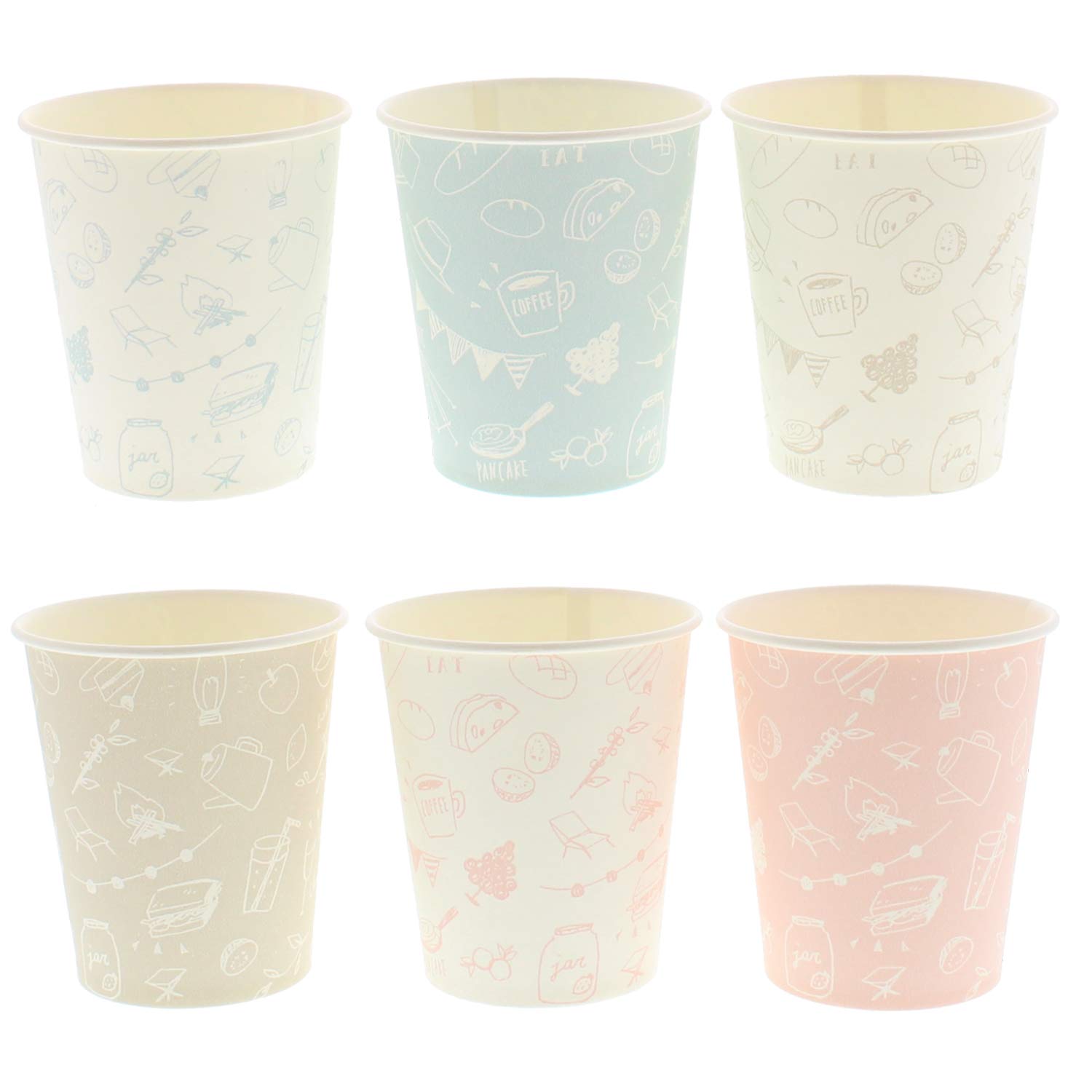 【送料無料】大黒工業 ペーパーカップ リラックス 7オンス 6色アソート フレッシュメイト 業務用 6403458 50個入
