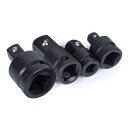 【送料無料】KIMLONTON 4pcs ソケット変換アダプター ソケットアダプターセット 差込角変換ソケット 6.35mm(1/4") 9.5mm(3/8") 12.7mm(1/2") 電動ドリル用 差込角変換 作業工具 ツール