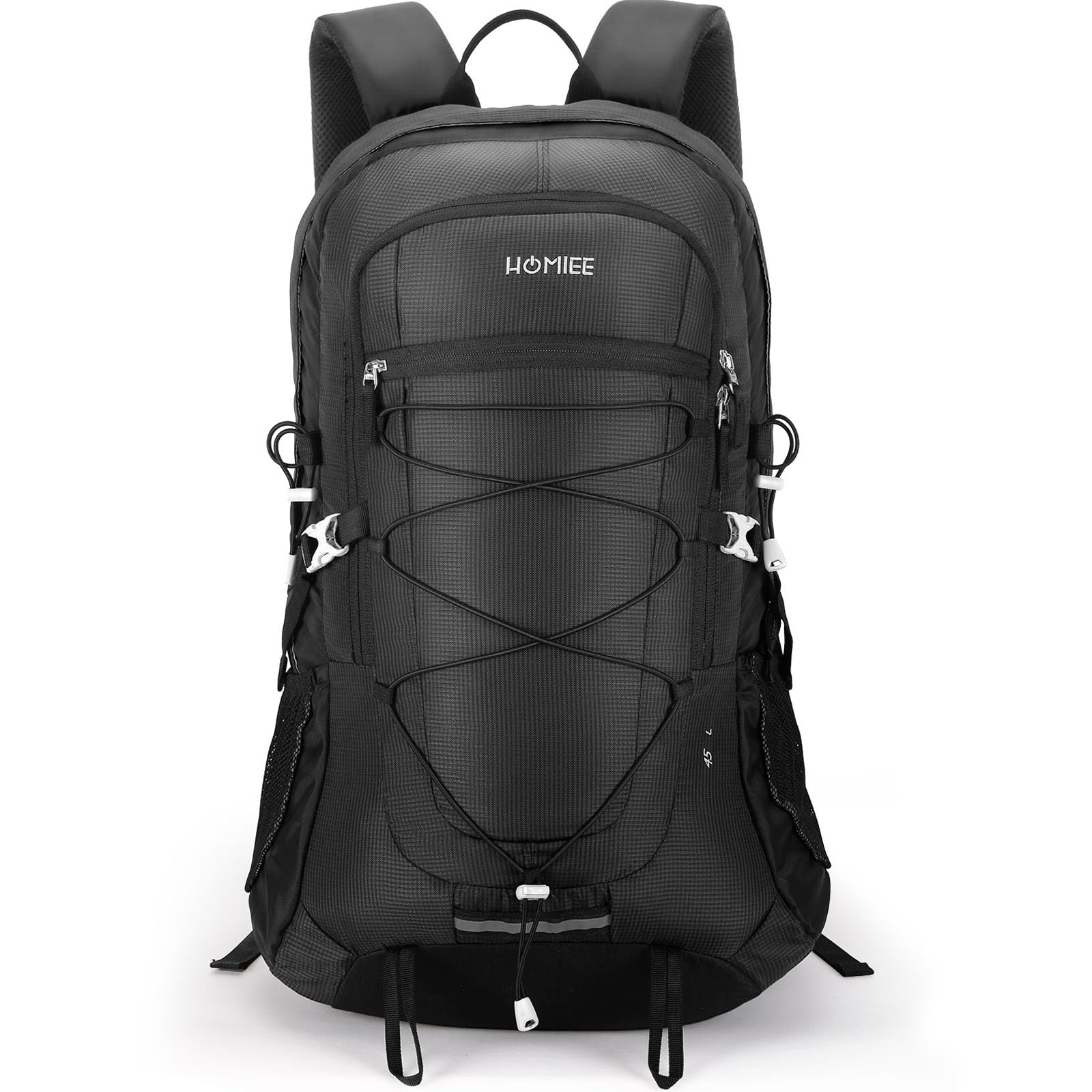 【送料無料】[HOMIEE] 登山 リュック 大容量 45L 軽量 バックパック 多ポケット アウトドア 盗難防止 リュックサック 耐衝撃 ハイキング バッグ多機能 キャンプ 花見 防災 遠足 撥水 旅行 避難 釣り 男女兼用