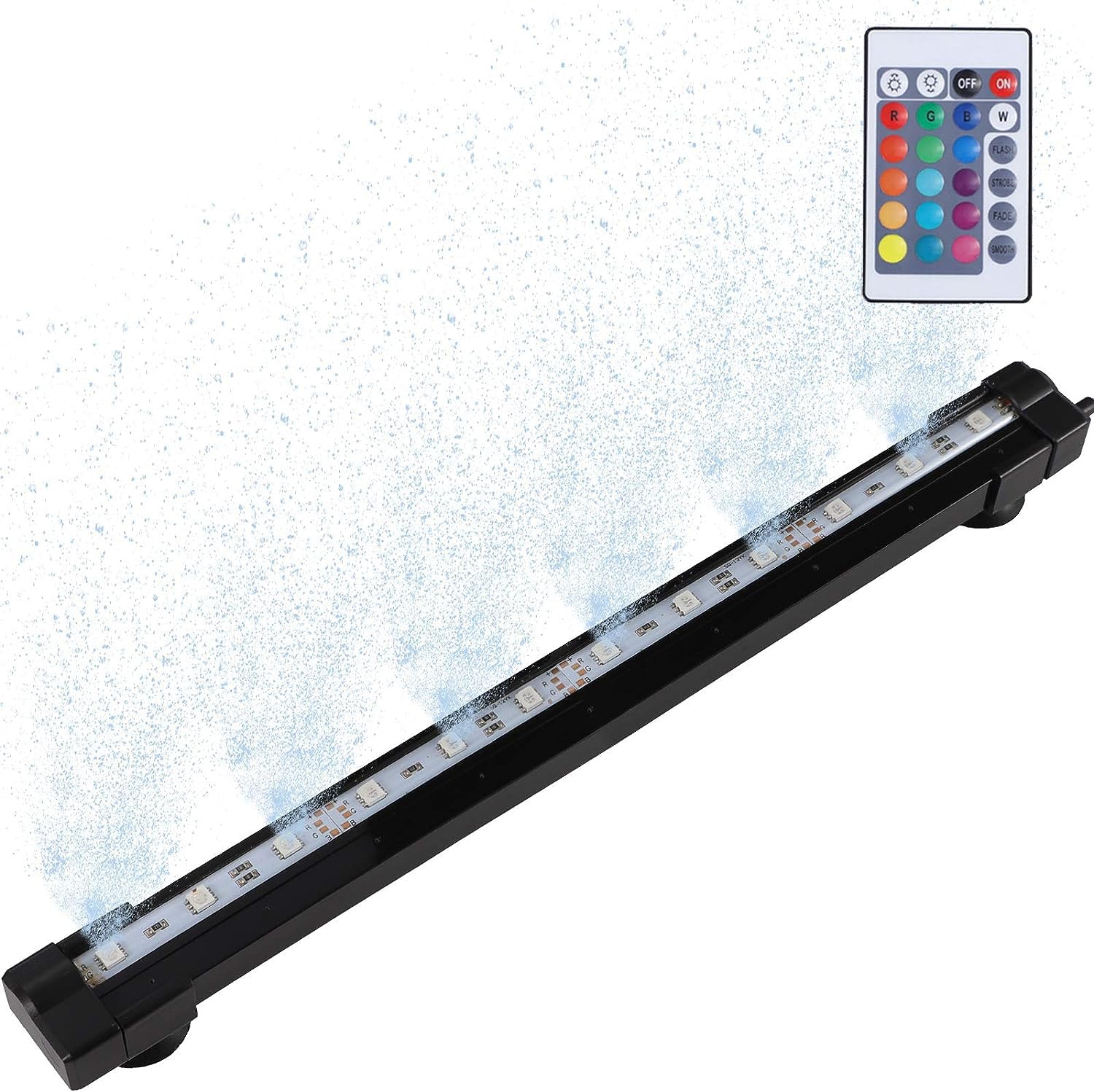 【送料無料】LEDGLE 気泡ライト 12LED 酸素供給 RGB七変色 水陸両用 水槽ライト 110V-240Vに対応 4.1W 水族館エア盤 CO2拡散器 IP68防水 水族館・観賞魚・水草・水槽用