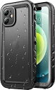 SPORTLINK iPhone 12 mini 用 防水ケース iPhone 12 mini ケース 防水 IP68防水規格取得 防雪 防塵 耐衝撃 米軍MIL規格 iPhone 12 mini フルカバー 360°全面保護 QI充電 フェイスID 認証対応 操作便利 超薄型 脱着簡単 ストラップ付き 雨の日 アイフォン12 mini ケース
