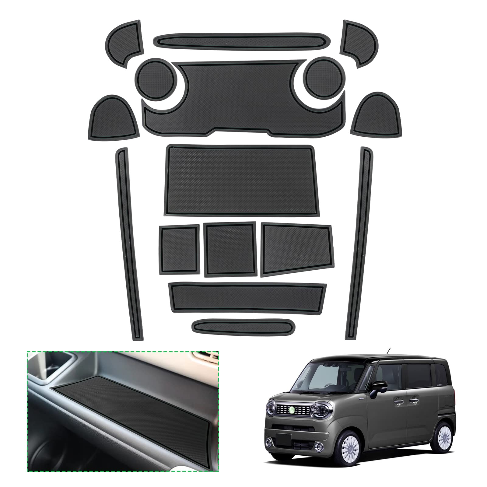 【GAFAT】スズキ ワゴンRスマイル MX81S/91S型 2021年〜現行 SUZUKI Wagon R Smile 新型 専用 ドアポケ..