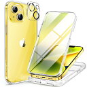 【送料無料】Miracase iPhone14ケース スマホケース iphone14 用 カバー 全身バンパー保護ケース 9H 強化ガラス 6.1インチ フルカバー 360° ワイヤレス充電対応 クリア