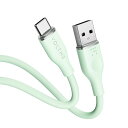 【送料無料】VOLTME USB Type C ケーブル 柔らかいシリコン製 絡まない 断線防止 タイプc ケーブル 急速充電 QuickCharge3.0対応 Xperia/Galaxy/LG/iPad Pro/MacBook その他 Android(アンドロイド) 等 USB-C機器対応 在宅勤務支援 USB-A & USB-C(1m グリーン)