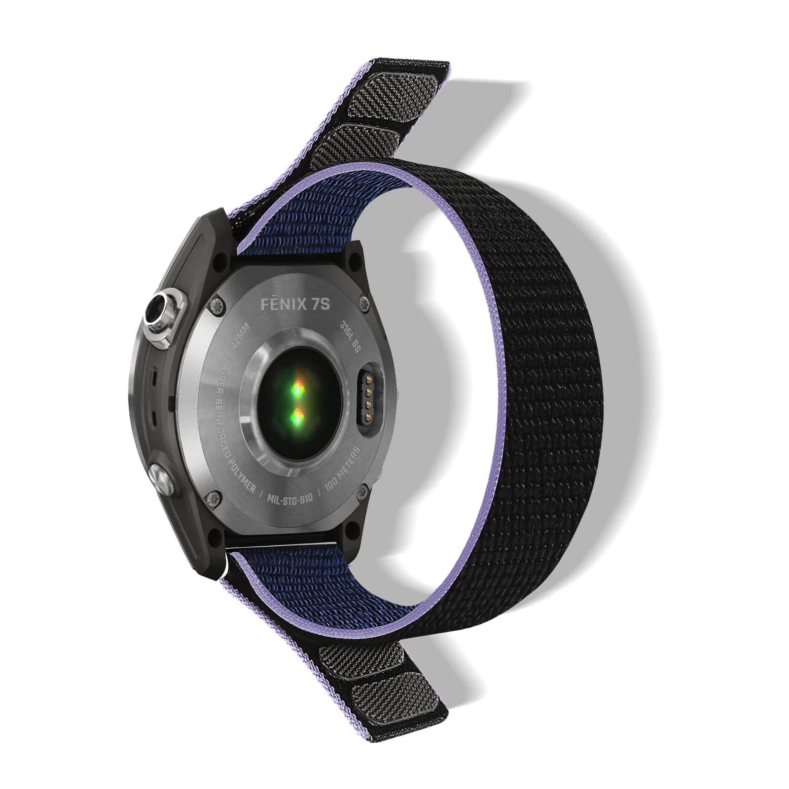 【送料無料】[HeeNia] QuickFit 22mm 対応バンド Garmin Descent G2/Garmin Tactix 8 47mm/Fenix 8 47mm/Fenix E 47mm/Fenix 7 Pro Solarスポーツバンド ナイロン交換バンド軽量 ガーミン ベルトFenix 7 Pro/7/6/5/6 Pro用 (ブルー)