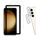 【送料無料】【2+2枚セット】ガイド枠付き KPNS 日本素材製 強化ガラス Galaxy S23 SC-51D SCG19 用 ガラスフィルム カメラフィルム カバー ギャラクシーs23 保護フィルム