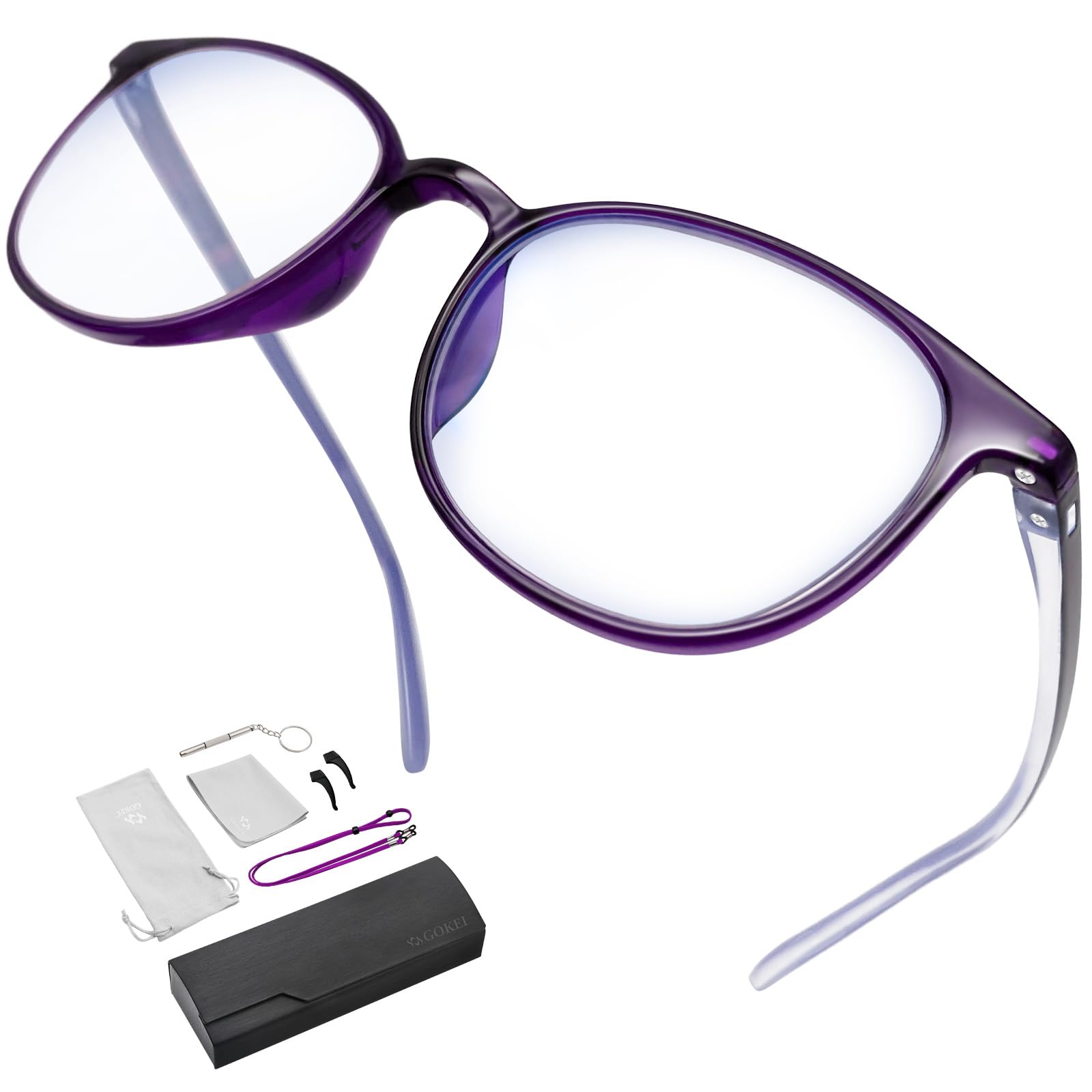 【送料無料】GOKEI ルーペメガネ ルーペ かくだい鏡メガネ 【1.8倍 軽量 ブルーライトカット 7点セット..