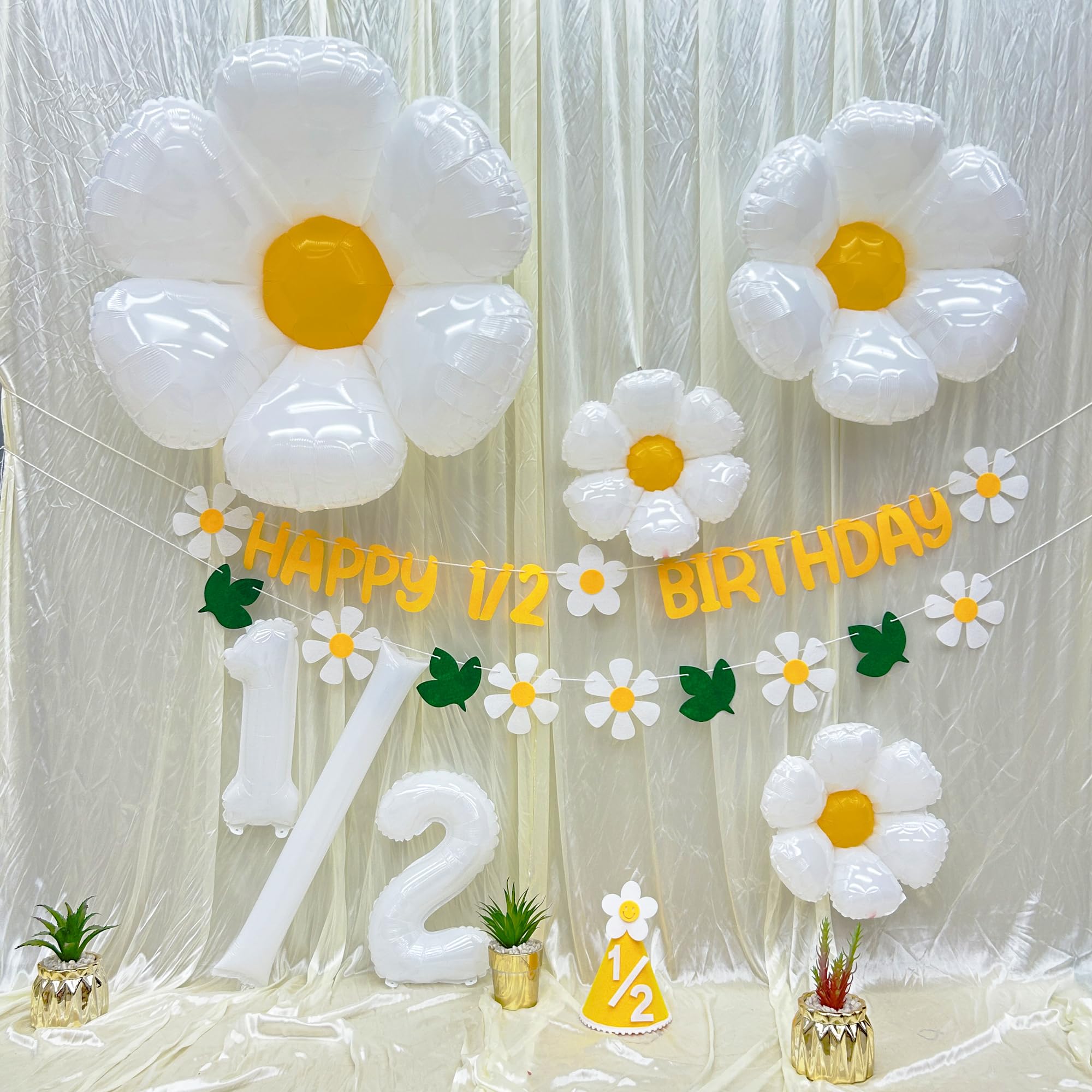 【送料無料】ハーフバースデー バルーン、ハーフバースデー 飾り バルーンフラワー ハーフバースデー ..