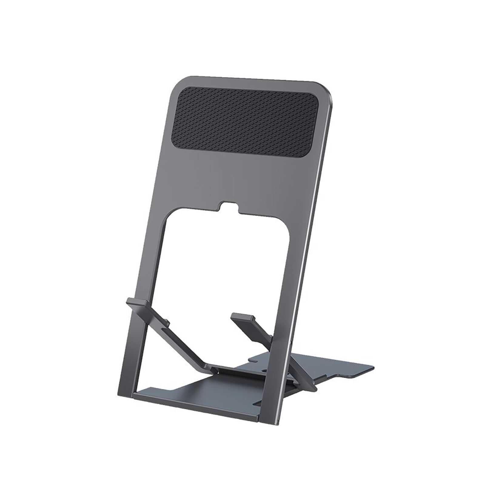 【送料無料】SZSL スマホスタンド 折りたたみ式 携帯スタンド 4段階 角度調整 超薄型 iphone スタンド 縦置き 横置き スマホスタンド かわいい 持ち運ぶ便利 スマホスタンド iPhone Android switch に適用 (グレー)