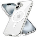 【送料無料】JETech iPhone 16 Plus 6.7インチ用 マグネット ケース MagSafe対応 衝撃吸収 バンパーカバー 傷つけ防止 クリアバック (クリア)