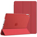 【送料無料】JETech iPad 9/8/7 ケース (10.2インチ 2021/2020/2019モデル 第9/8/7世代用) ケース 三つ折りスタンド 耐衝撃カバー オートウェイクアップ/スリープ機能 (レッド)