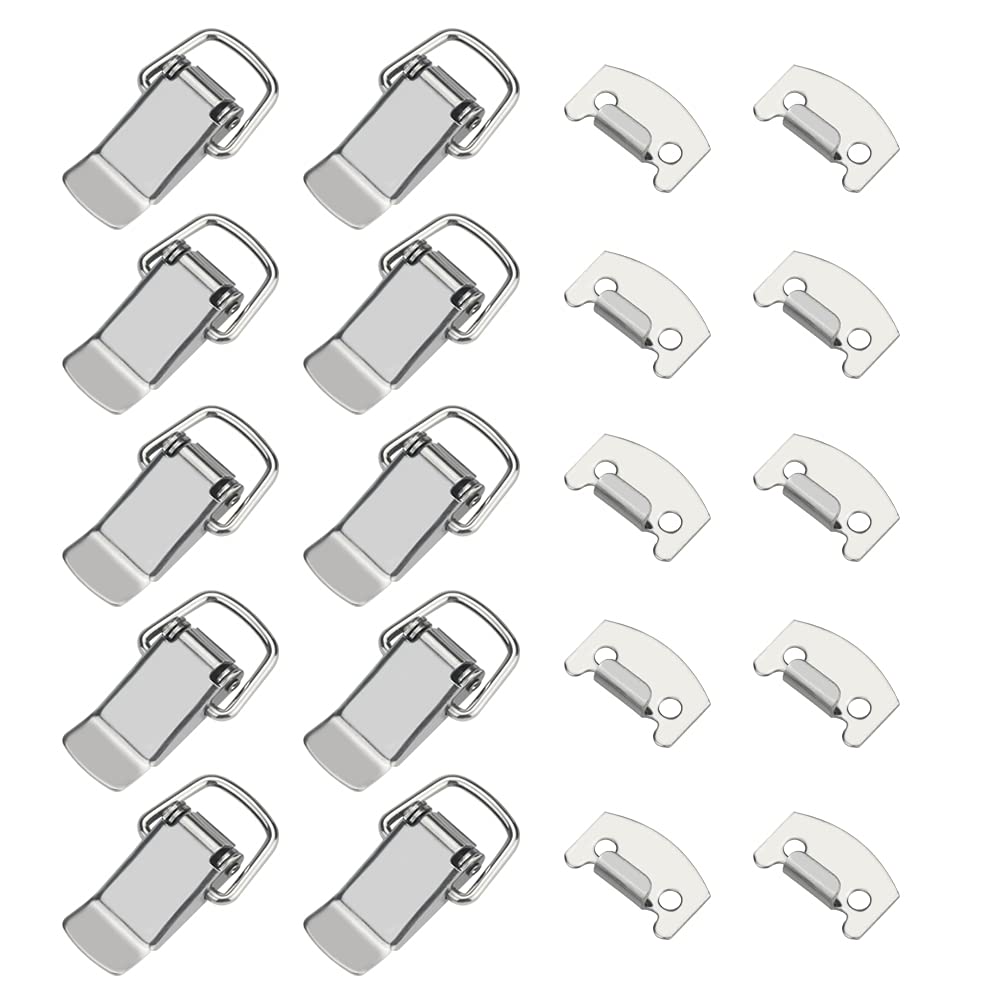 【送料無料】COOLBOTANG パッチン錠 10個入り ステンレススチール 掛け金 スプリング式 キャビネット ..