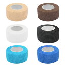 【送料無料】RICISUNG 自着性テープ テーピング 6巻入 2.5cm*4.5m 自己粘着性 伸縮包帯 粘着包帯 弾性包帯 柔軟な包帯 通気性 伸縮性強い 筋肉 関節サポート