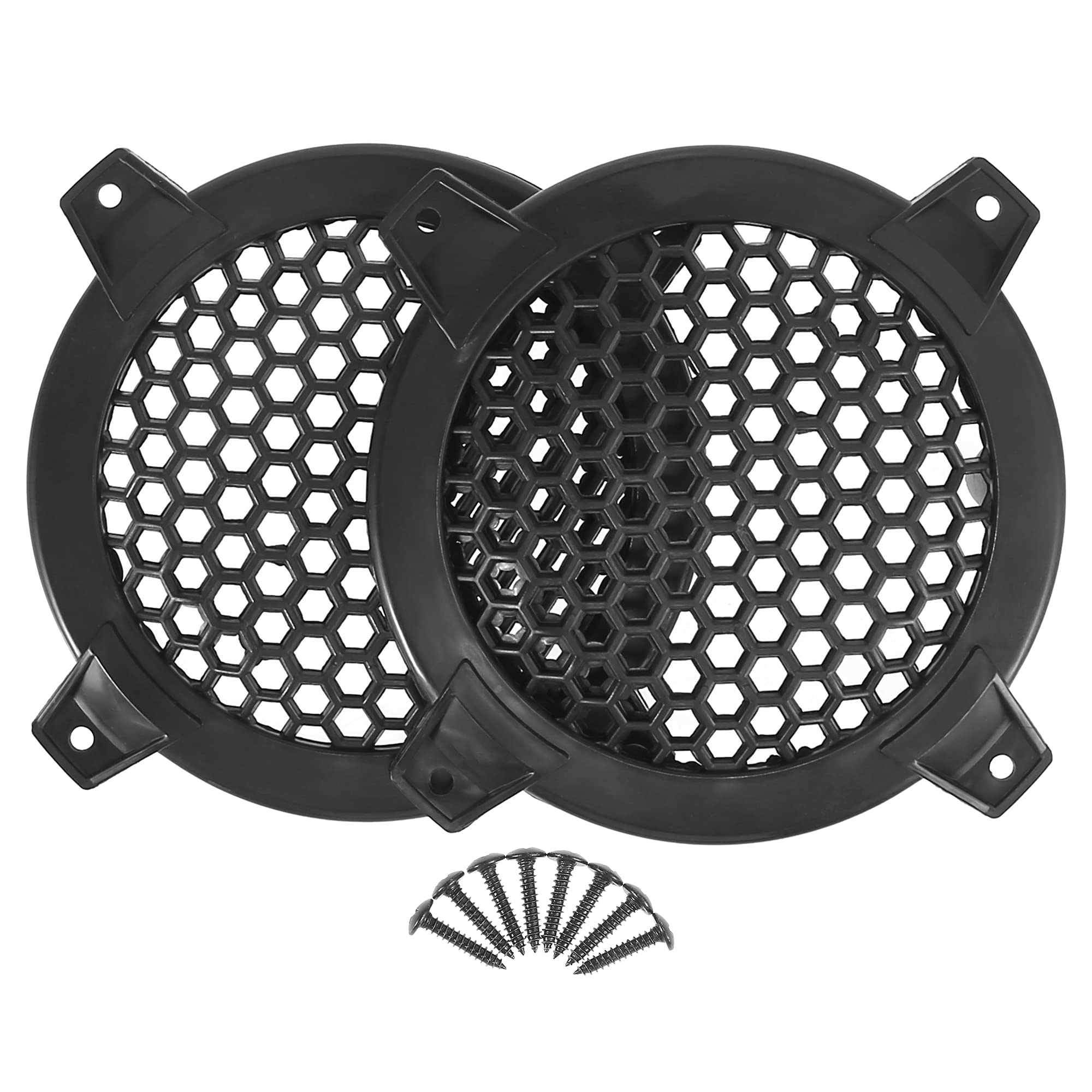 【送料無料】ACROPIX スピーカーカバー スピーカーグリル カバー 4インチ スピーカー 汎用 メッシュ カバー 100mm スピーカーグリルカバー メッシュガード 保護ケース ブラック 2個