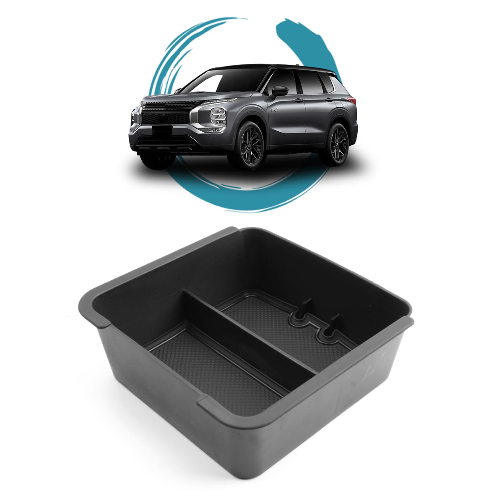 【送料無料】ruiya 新型 三菱 アウトランダーPHEV GN0W 専用 コンソールトレイ コンソール トレイ コンソールボックス センターコンソール 新型アウトランダーphev アクセサリー 小物入れ ABS素材 充電USB機能 ガタガタ音なし 内装パーツ カスタムパーツ (黒)