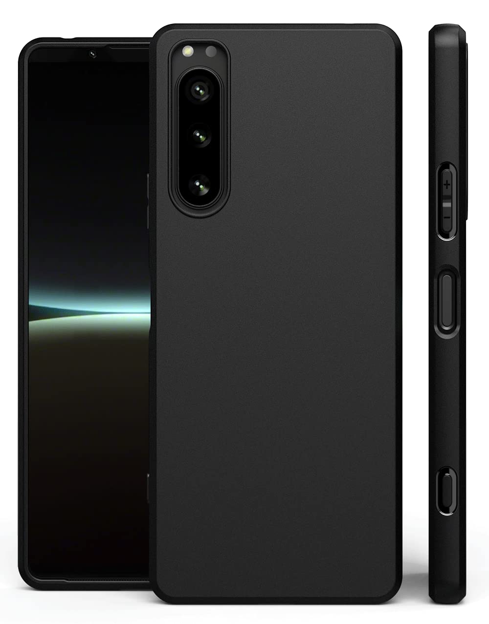 【送料無料】[WOEXET] Xperia 5 IV ケース Xpeira 5IVカバー 薄型 軽 ソフト TPU シンプル Xperia 5 IV SO-54C Xperia 5 IV SOG09 ケース マット ブラック