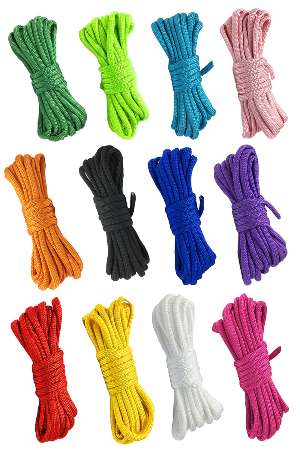 【送料無料】YINKE パラコード テントロープ 4mm 長さ3m 12色セット キャンプ アウトドア キャンプ アウトドア用 7本のストランド おしゃれ カラ...