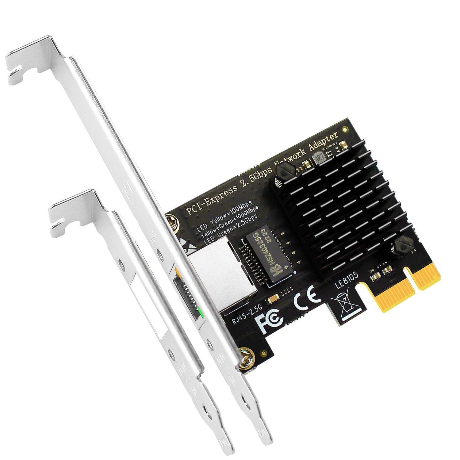 【送料無料】GLOTRENDS LE8105 2.5 Gigabit PCI-Eネットワークカード、10/100/1000Mbps RJ45 LANカード