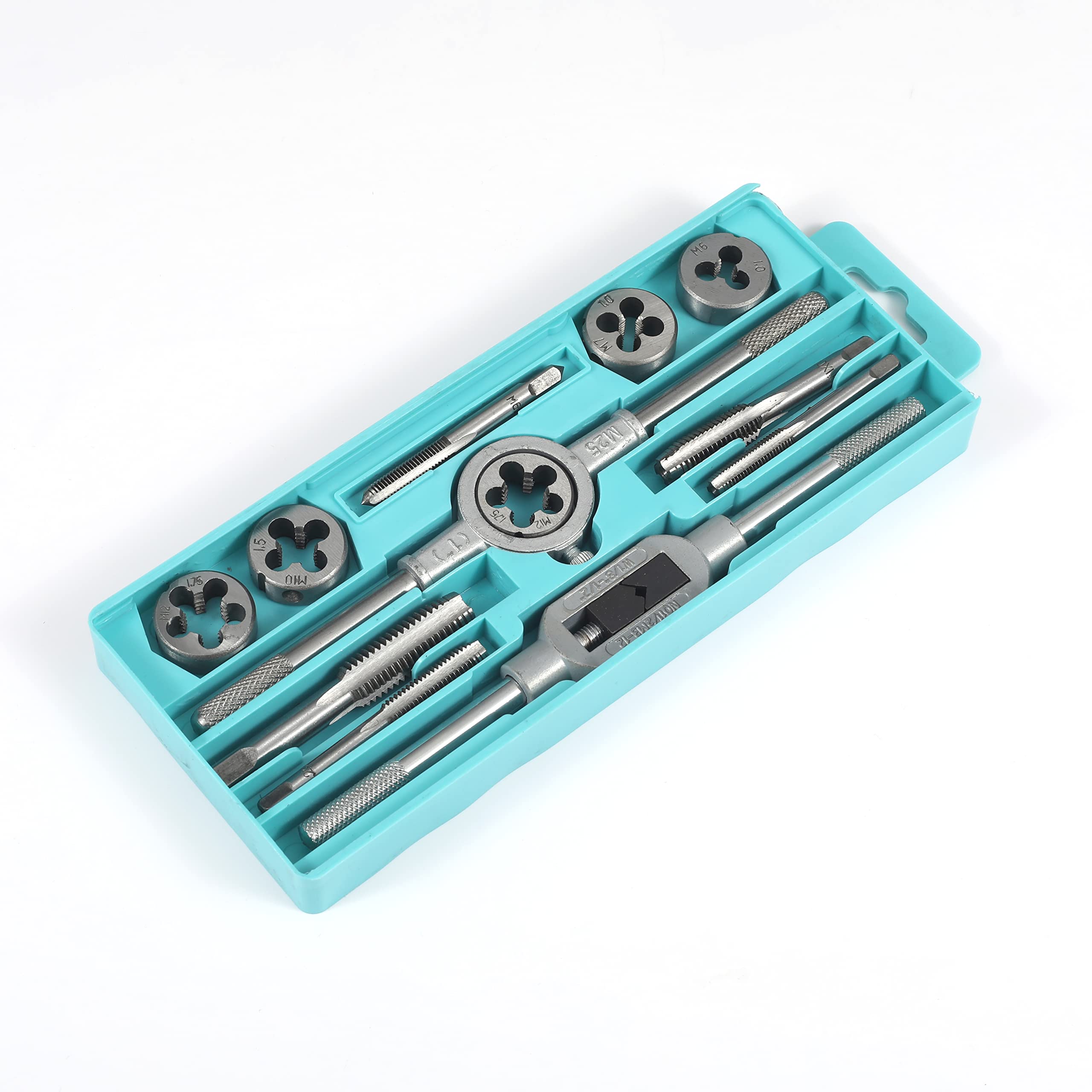 【送料無料】HFS(R) タップ ダイスセット 12点セット ネジ山修正 タップ レンチ 収納ケース