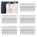 【送料無料】YUENWUZINIC キーホルダー金具 50個セット キーホルダー ストラップ キーリング パーツ ナスカン 回転フック 丸カン 付き ハンドメイ...