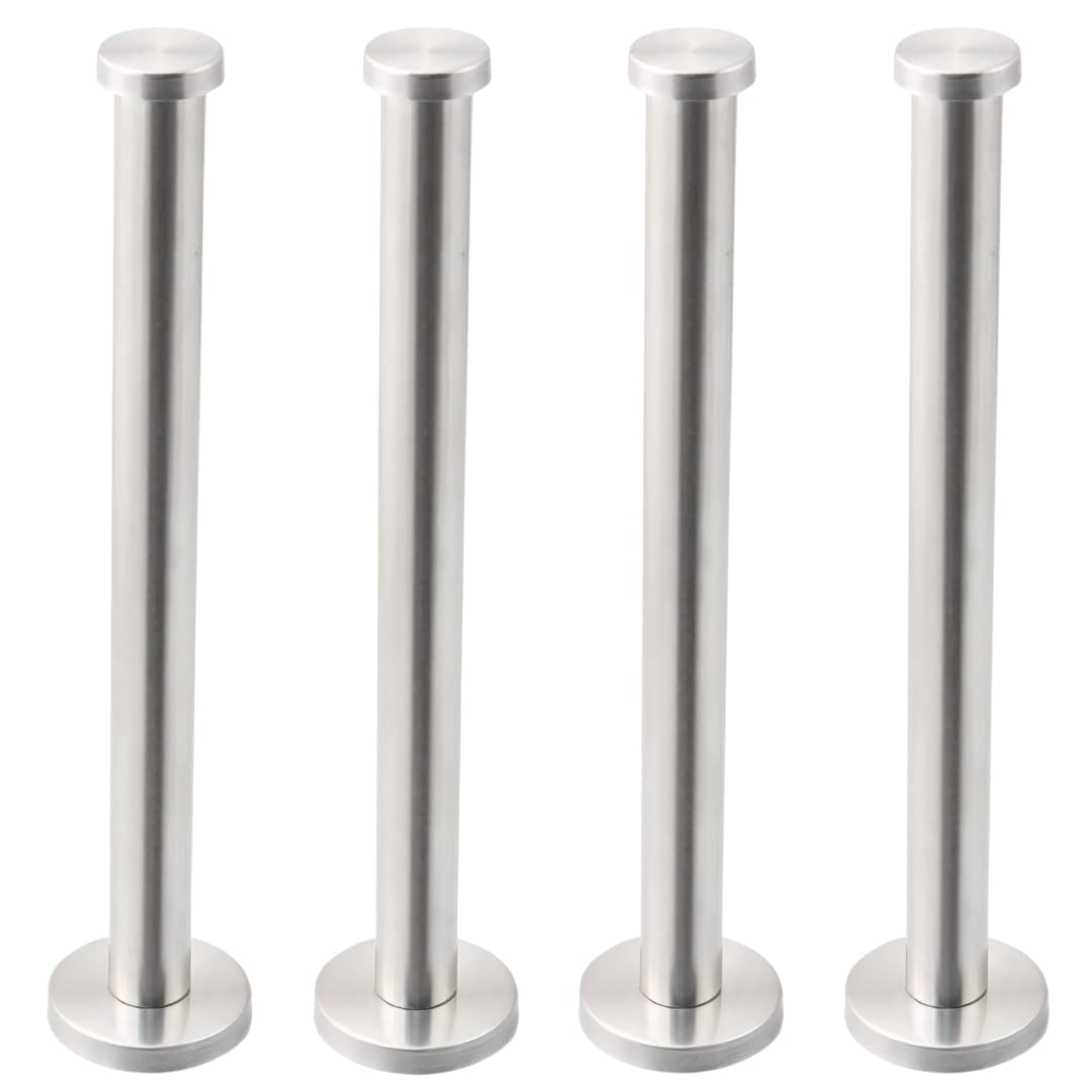 【送料無料】Charmoon ステンレス 壁掛け フック ウォールフック ハンガー 収納 ねじ式 シンプル おしゃれ シルバー (20cm 4本)